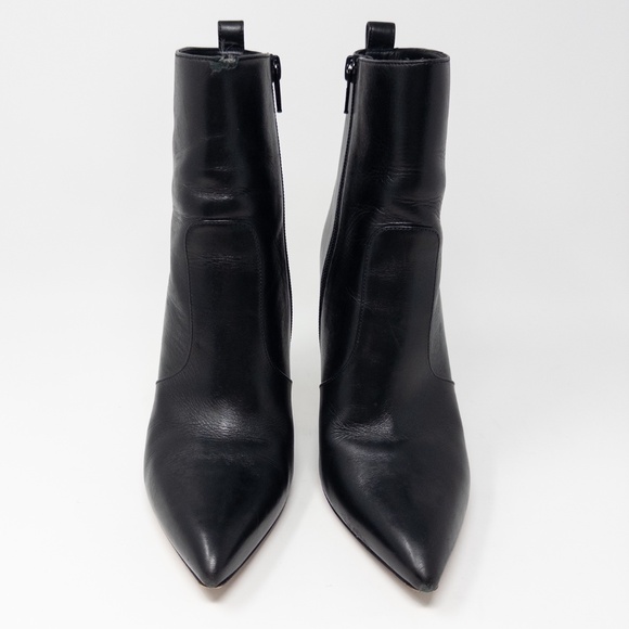 Valentino Garavani Rockstud Stiletto Booties Black Leather Womens 38.5 EU 8.5 US - Picture 2 of 7